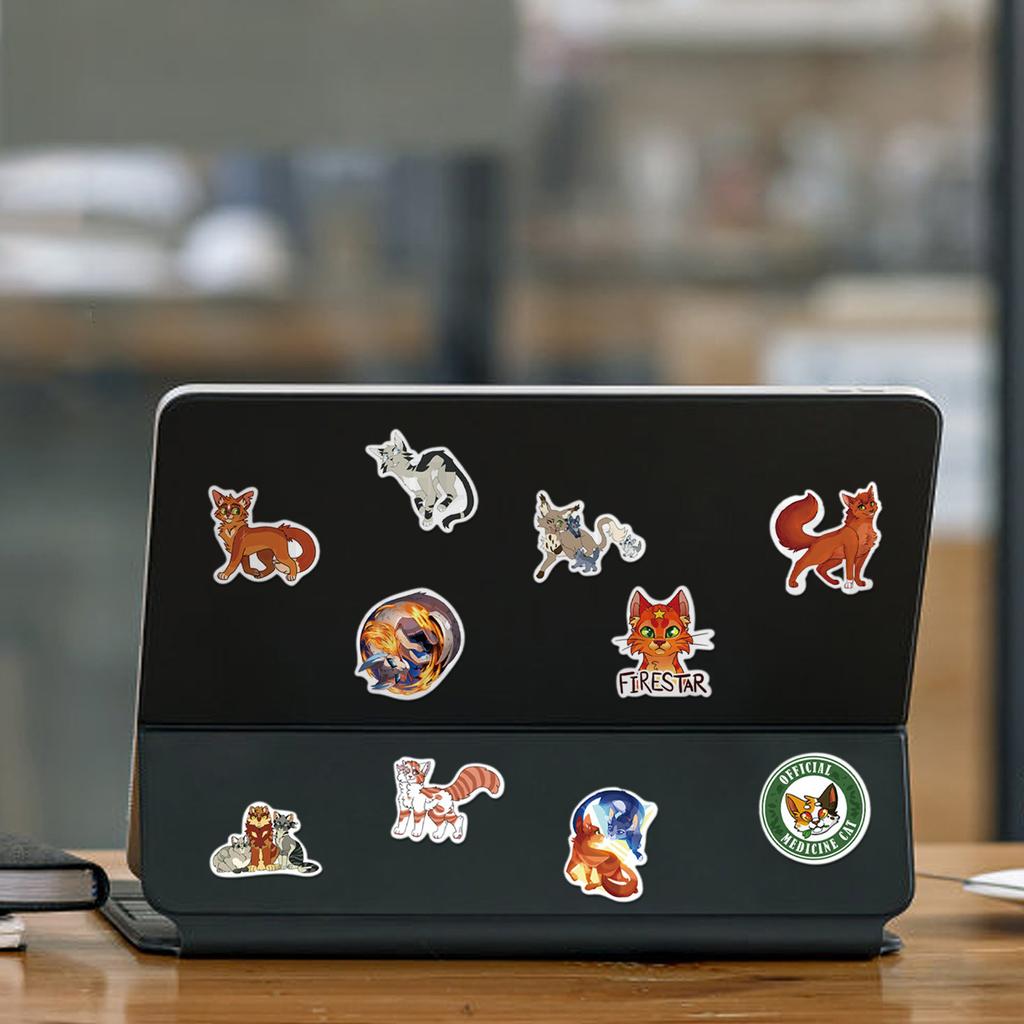 Cat Stickers 52PCS Cute And Funny Cat Toy Stickers For Books Waterproof Vinyl Stickers For Kids Adult Teen Birthday Party Supplies Decoration Gifts