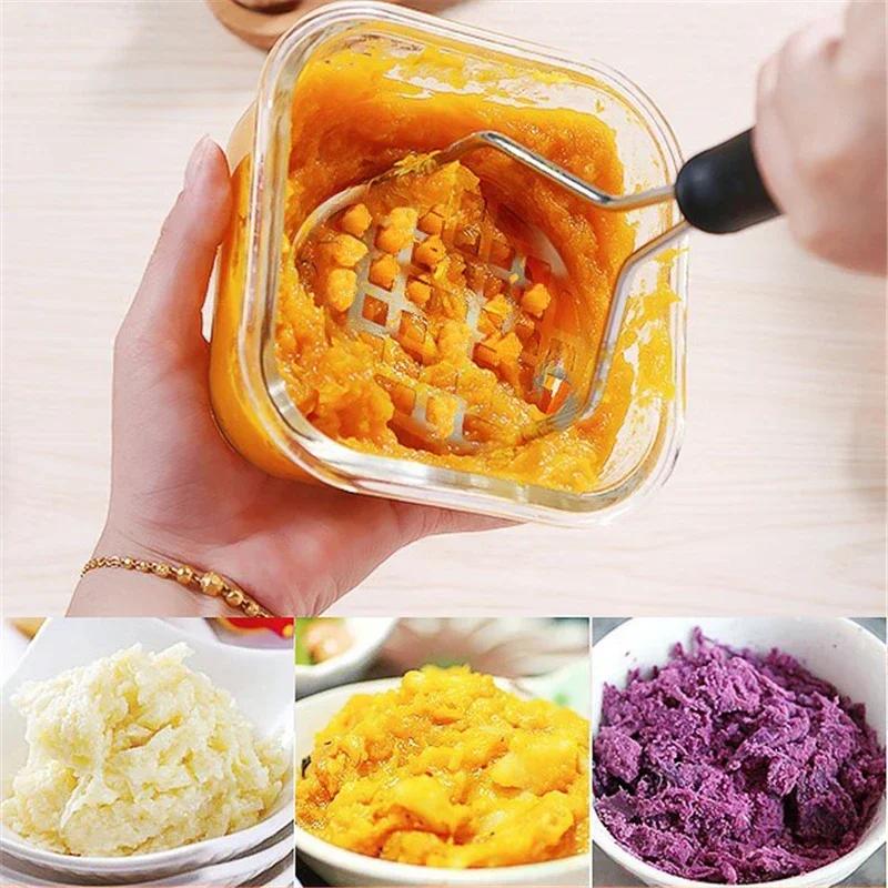 Triturador de Patatas de Acero Inoxidable Ricer Utensilio de Cocina Puré Prensa de Ajo Vegetal Fruta Fabricante de Prensa Herramientas de Cocina Accesorios