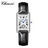 Douyin Trendy Square Quarzuhr mit Lederarmband – Marke Morning Dawn für Herren