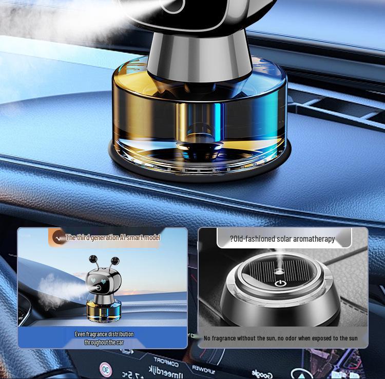 Smart Robot Car Air Freshener: Automatic Spray Deodorizer for High-End Interiors