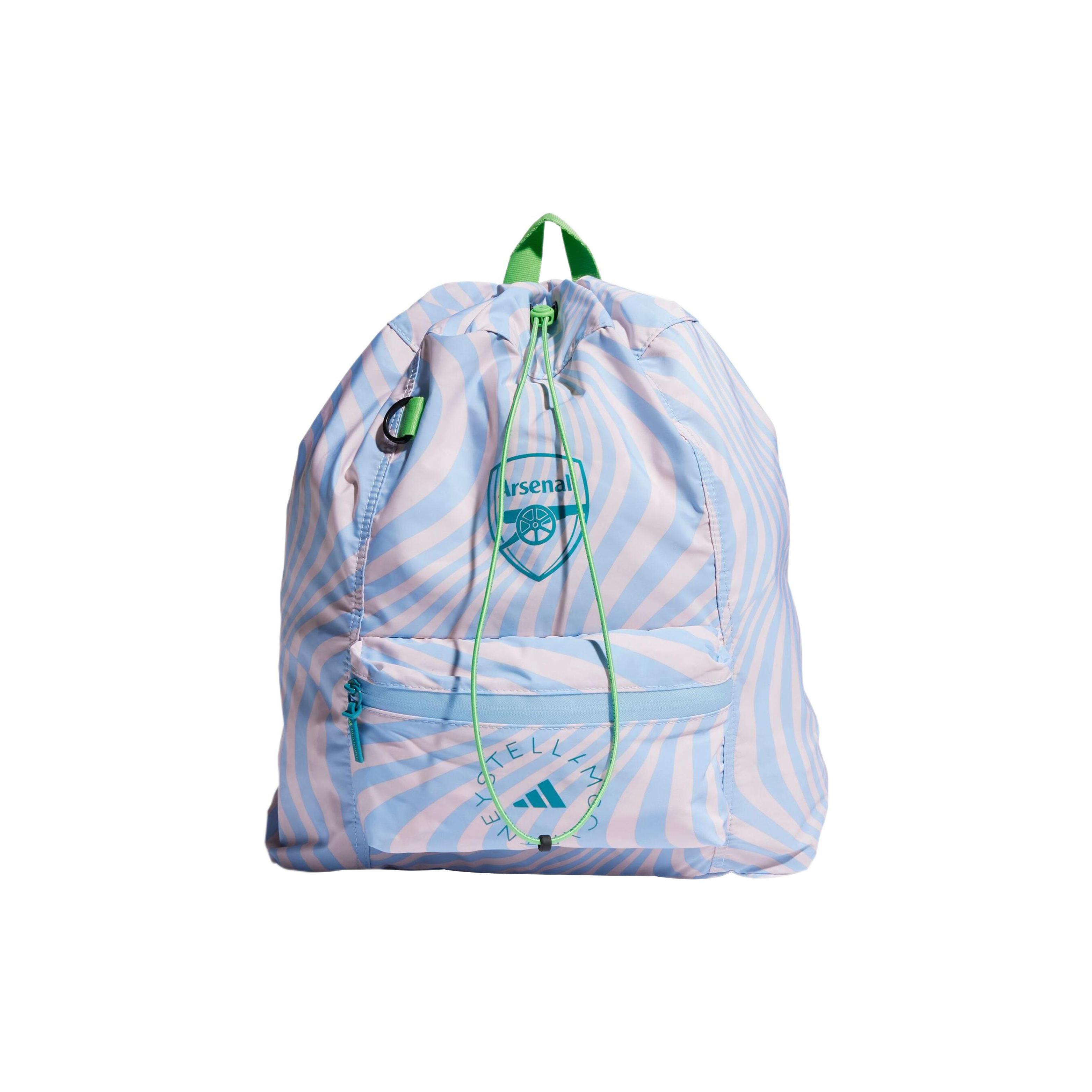 

New Adidas Arsenal Collaboration Polyester Gym Bag Large Size Women s Semi Gloss Green & Bay Blue IP3568 34.0*11.9*46.0CM