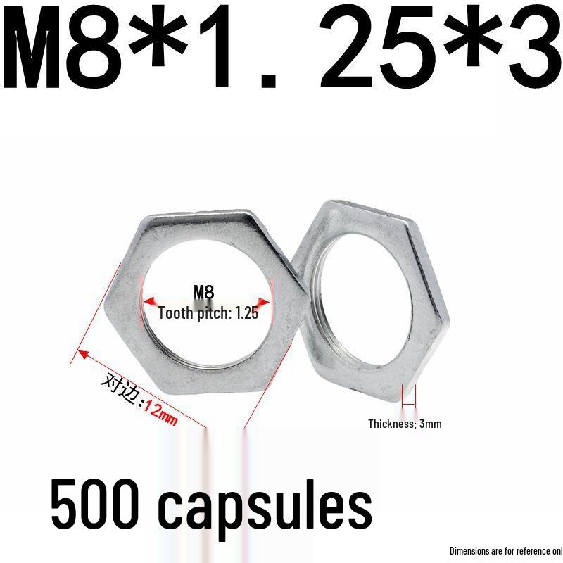GB808 Weißverzinkte Sechskant-Dünnmutter mit Feingewinde (Lampentyp) M6 bis M30