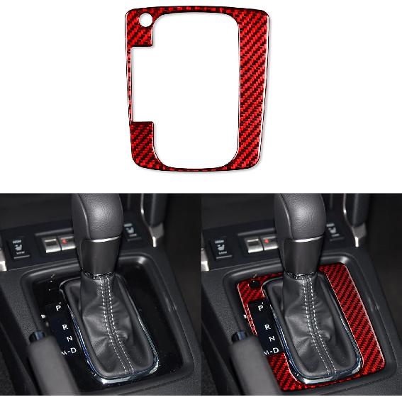 1pc Car Center Console Gear Shift Panel Decoration Sticker Real Soft Carbon Fiber car Interior Compatible with Subaru Forester 2008-2012 Accessories