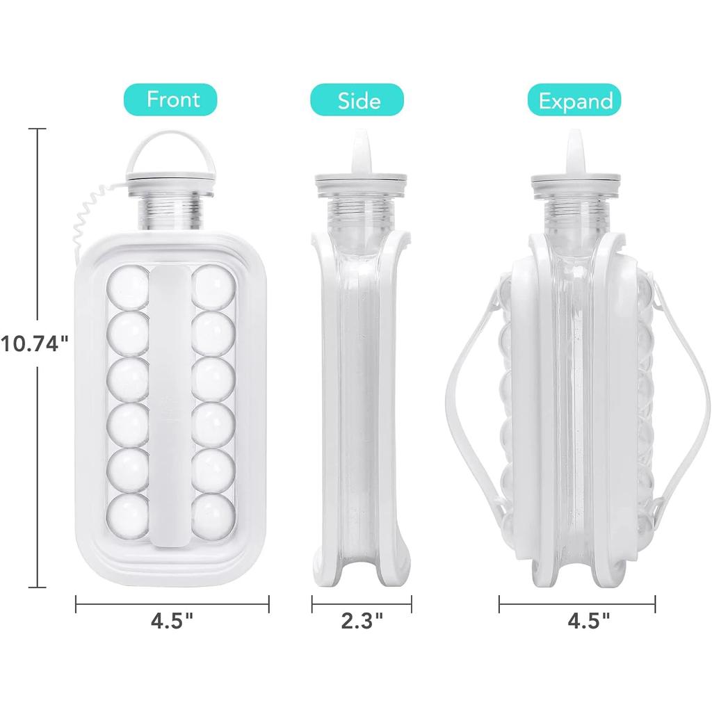 2 In 1 Portable Folding Ice Ball Maker Kettle Ice Hockey Pot Whiskey Cocktail Ice Cube Mold Freezer Making Mold Kitchen Tool