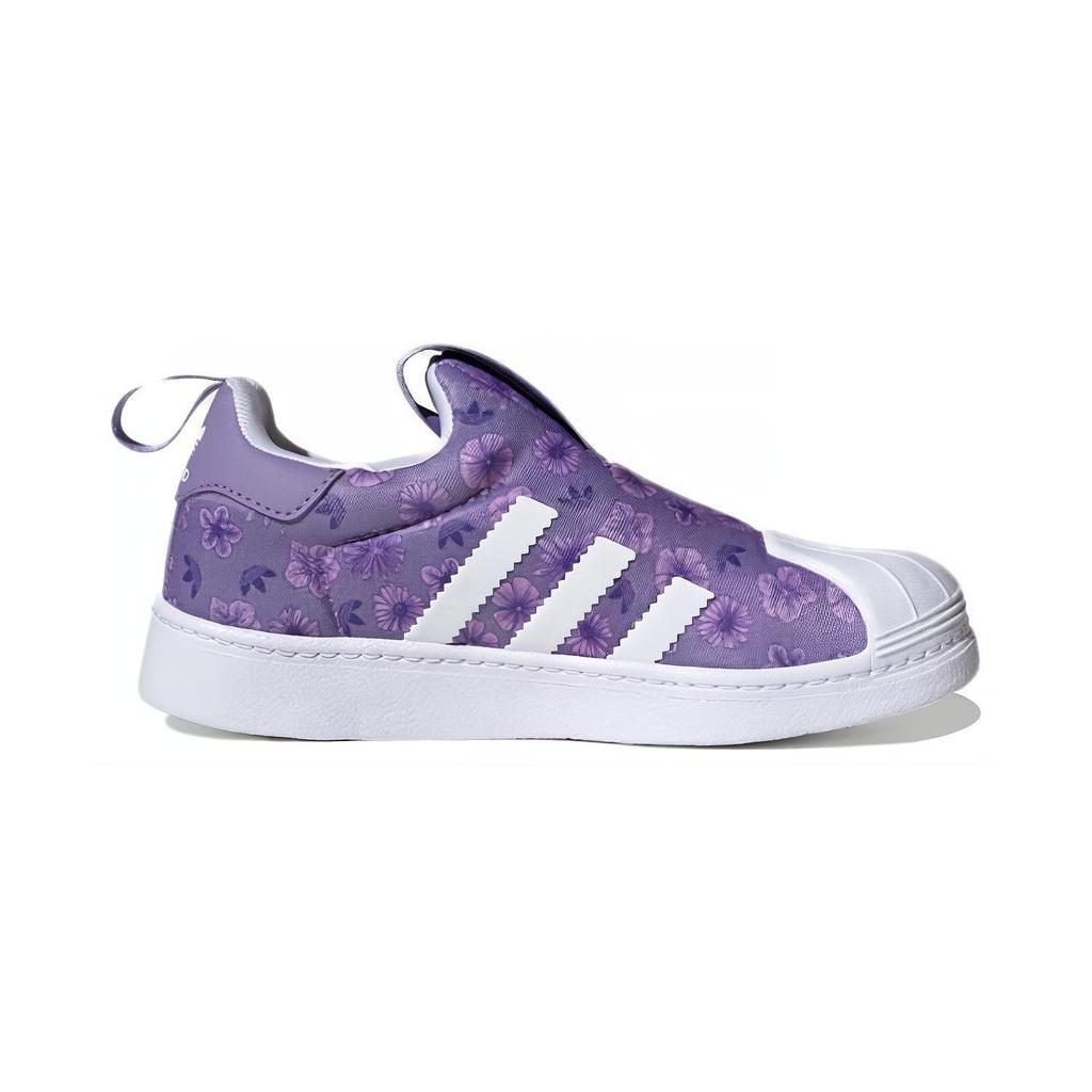 Adidas Originals 360 Trendy Casual Non-Slip Wear-Resistant Low-Top Skate Shoes Kids Sneaker Purple White FZ5610