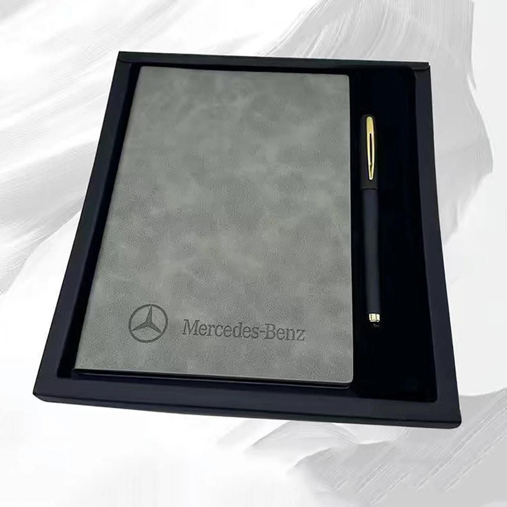 FJR5   Hot 2025 Retro Car Man Business Sign Pen A5 Notebook Women Gifts For Mercedes Benz AMG C E S GLE CLC Class W205 C300 W203 W206 W