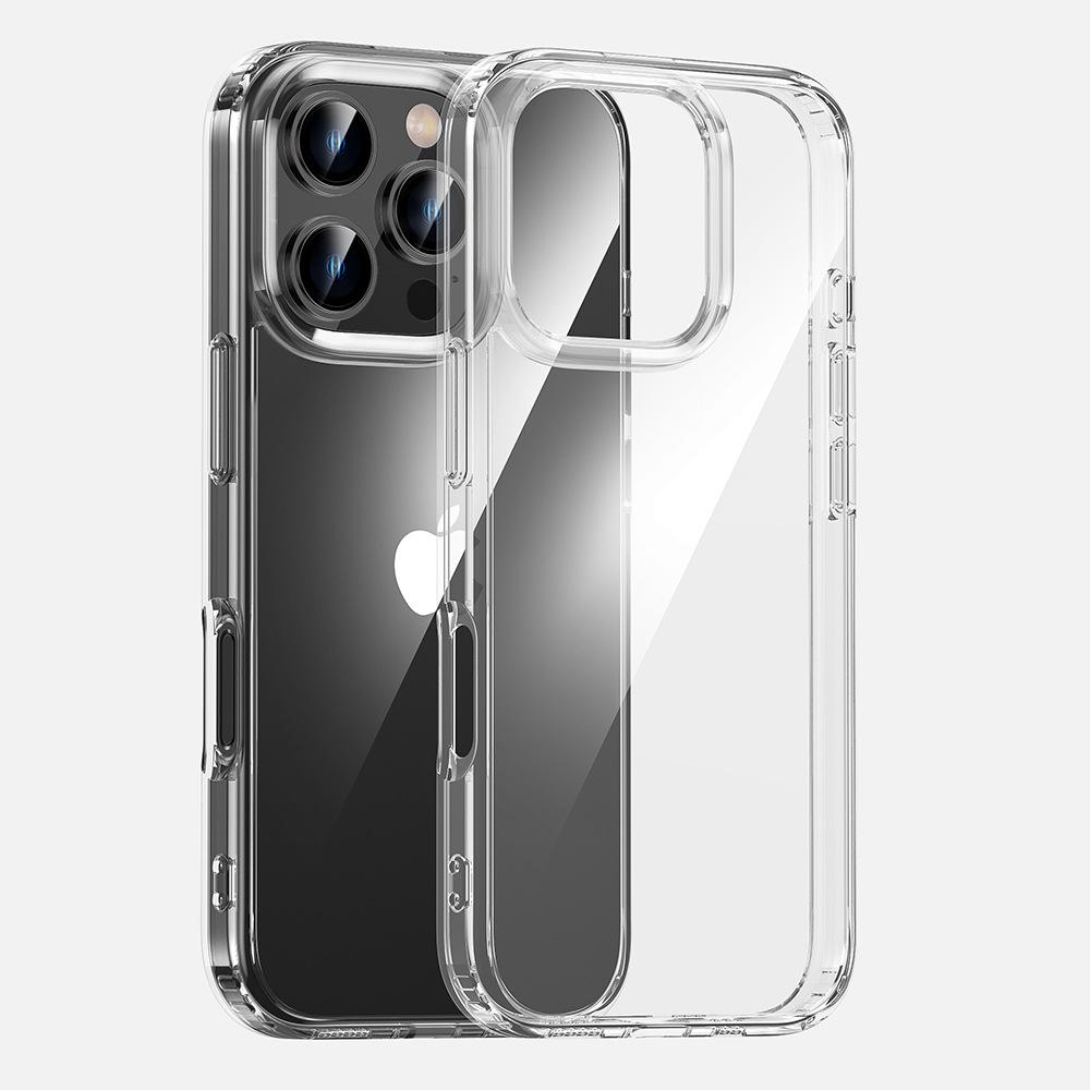 For Apple iPhone 16/15 Pro Max/14/13 Transparent Case, Shockproof Full Coverage, Magnetic Phone Case