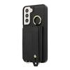 For Samsung Galaxy S22 & S22 Plus Case PU Leather Wallet Bag Grip Strap Holder Shoulder Long Crossbody Lanyard Ring Clasp Cove