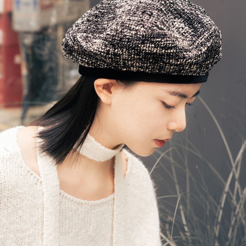 gounmoja TWEED BERET 2 COLORS (gift wrapping)