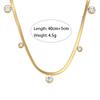 MamacitaSlay Minimalist Creative Design Zircon Flat Snake Choker Necklaces 18K Gold Plated Stainless Steel Waterproof Necklaces
