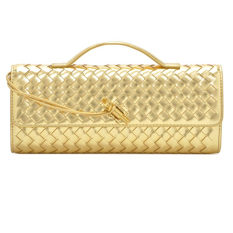 

Нишевая высококлассная плетеная сумка-багет на плечо, модная и изысканная горизонтальная ручная вечерняя сумка, универсальная женская сумка-мессенджер