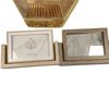 Cadre Photo Rotatif en Bois Double Face de Forme Irrégulière 6 Pouces Décorations pour Panneaux Muraux de Maison Décoration Intérieure de Maison