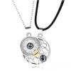 Magnetic Sun & Moon Couple Necklace with Projector Pendant