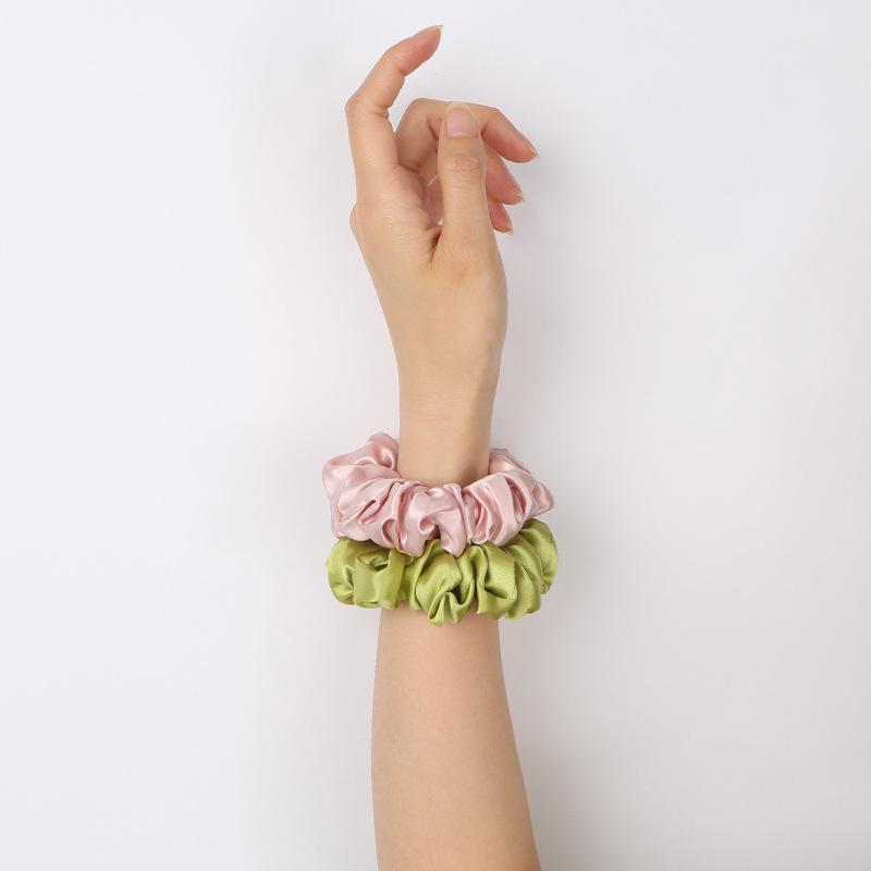 Butterfly Embroidered Silk Scrunchie Gift Set - Medium 19 Momme 100% Mulberry Silk Hair Ties