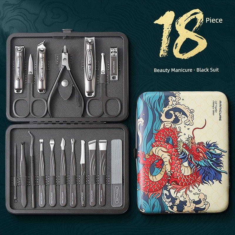 Nail Clippers Suit Nail Scissors For Home Unisex Special Use Pedicure Tools Nail Clipper Pliers Original Manicure 18-Piece Set