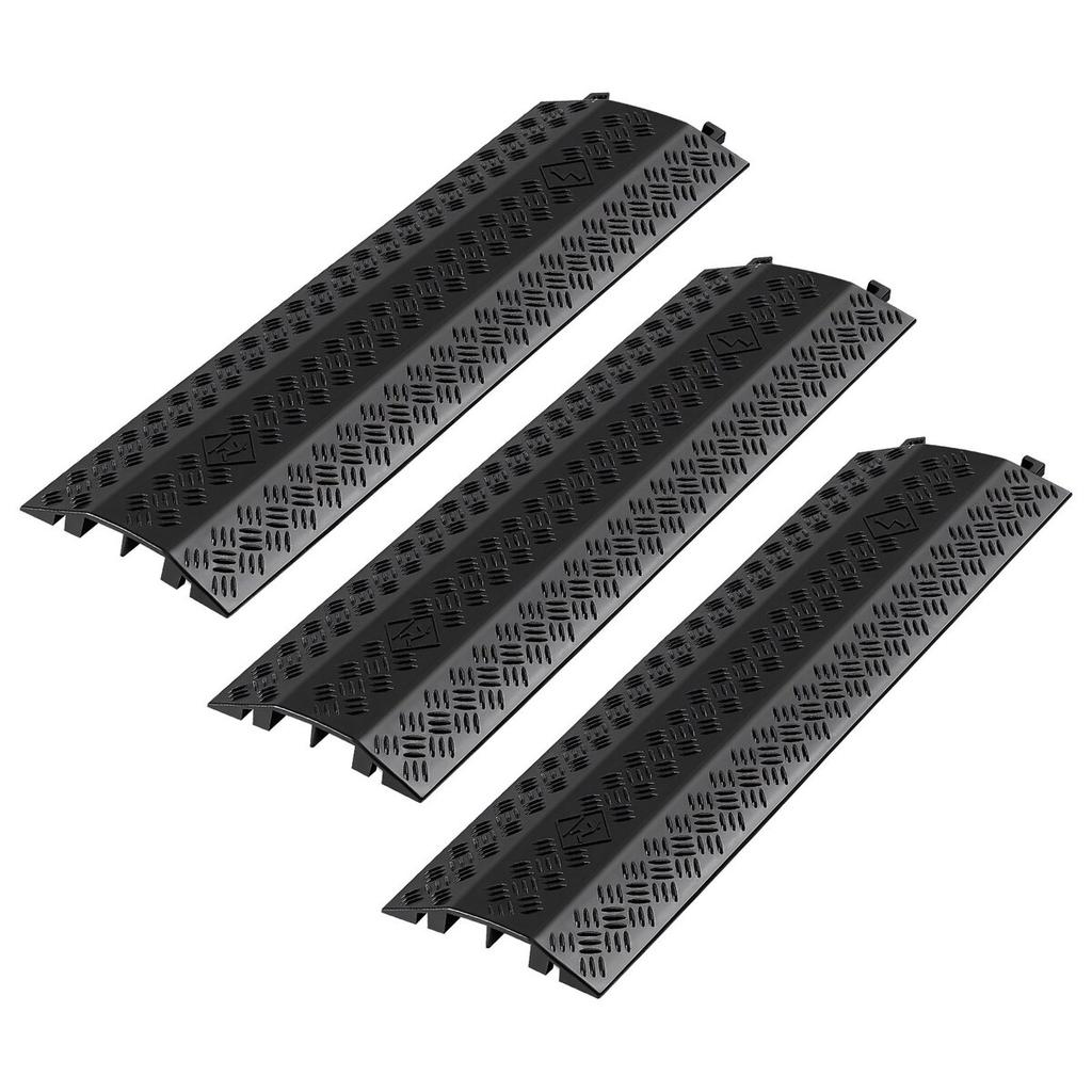 Drop Over Cable Cover, 7,938 kg/Axle Load Capacity, Heavy Duty Cable Hose Protector Ramp, Floor Cord Cover, for High Walking Traffic Areas, Indoor,