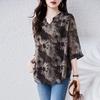 Spring New Retro Lightweight Chiffon Shirt for Women Loose and Versatile Western Style Bottom Small Shirt Hooded Shirt