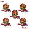 5Pcs/Lot Punk Animal Patch  Iron On Embroidery Patches For Clothing Thermoadhesive Patches On Clothes Hip Hop Patch For Clothes