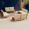 Day and Night - Day and Night Garden Furniture 8 Pieces Cushions Cream Pine Wood