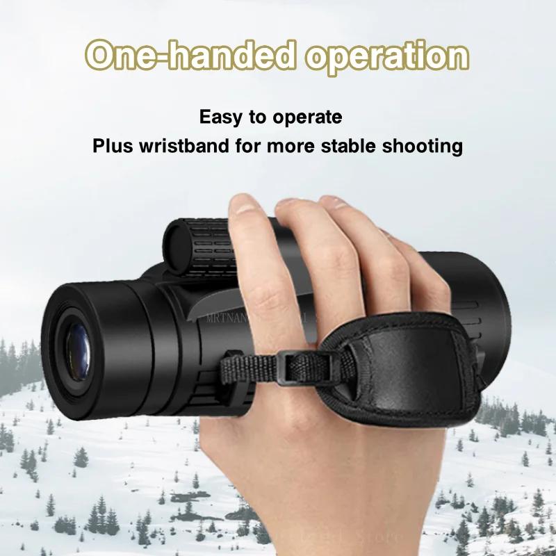Powerful 50X60 Monocular Portable Professional Telescope with Low Light Night Vision Long Range for Hunting Camping