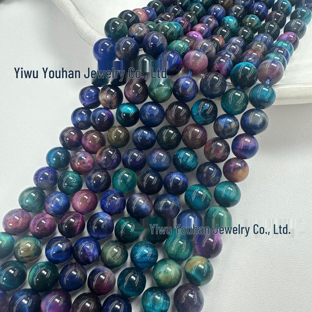 Handmade Natural Colorful Tiger Eye Stone Beaded Jewelry Accessories