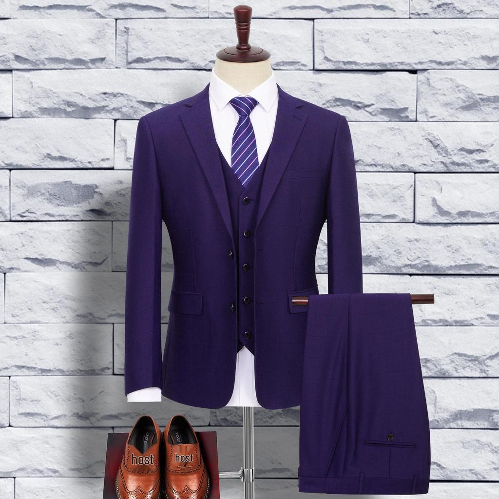 Ensemble de Costume à Carreaux Grande Taille pour Homme pour Mariages et Événements Décontractés