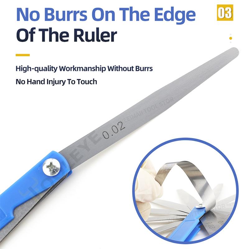 Feeler Gauge Metric Thickness Gauge Set For Measurement Sheet Gauge Blades Valves Foliage of Valves Spark Plug Gap Gauge Tools