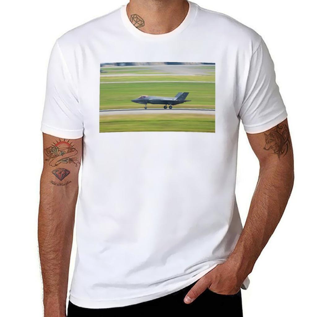 F35 Lightning II take off TShirt Outdoor Sports Short Sleeve Top