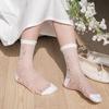 S05_Flower Shower SOCKS_see Through Peach