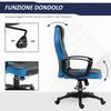 Gaming Chair Swivel Office Armchair with Casters In Faux Leather
