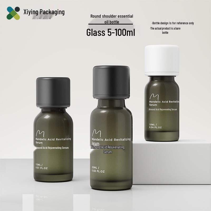 

Black 100ml Essential Oil Glass Bottle with Anti-theft Cap 5ml; White smooth cap 1.0; Glass