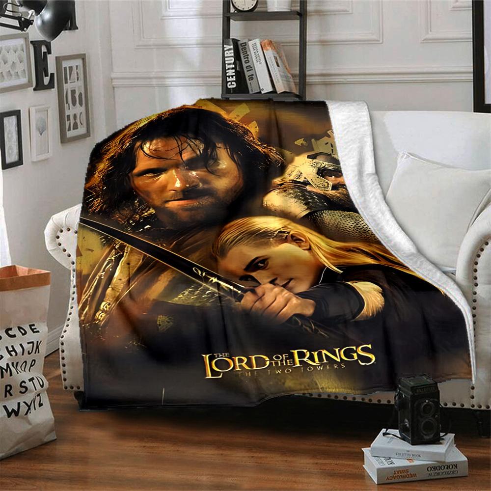 1pc Lord of the Rings Blanket Lightweight Flannel Throw For Sofa, Bed, Travel, Camping, Livingroom, Office, Couch, Chair, And Bed