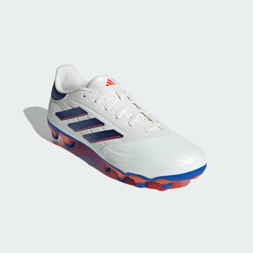 Adidas Copa Pure 2 League Soccer Cleats Unisex Adult NKZ86 Footwear Red Size (HG/AG) White/Lucid Blue/Solar (IG8687) 25.5cm