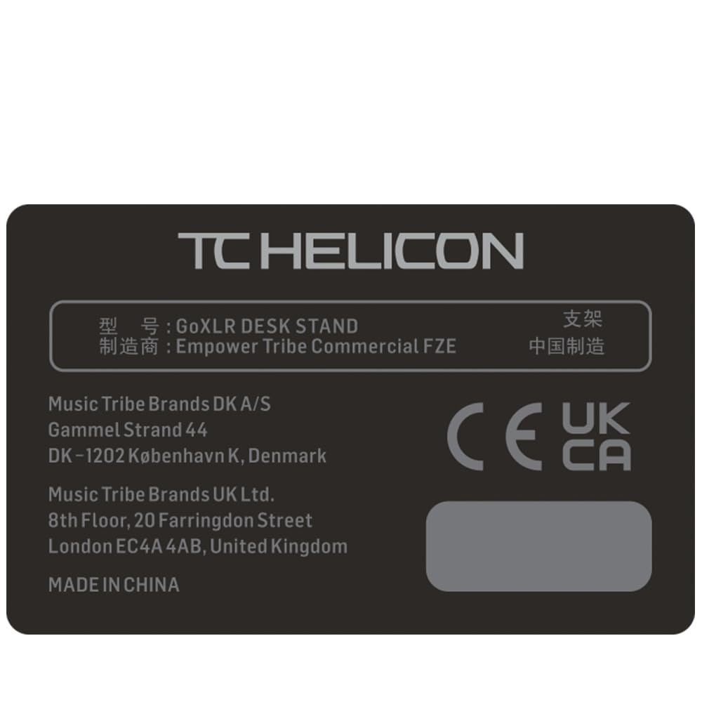 TC Helicon GOXLR desk stand with 4 adjustable angles and switch GO XLR DESK STAND ON/OFF