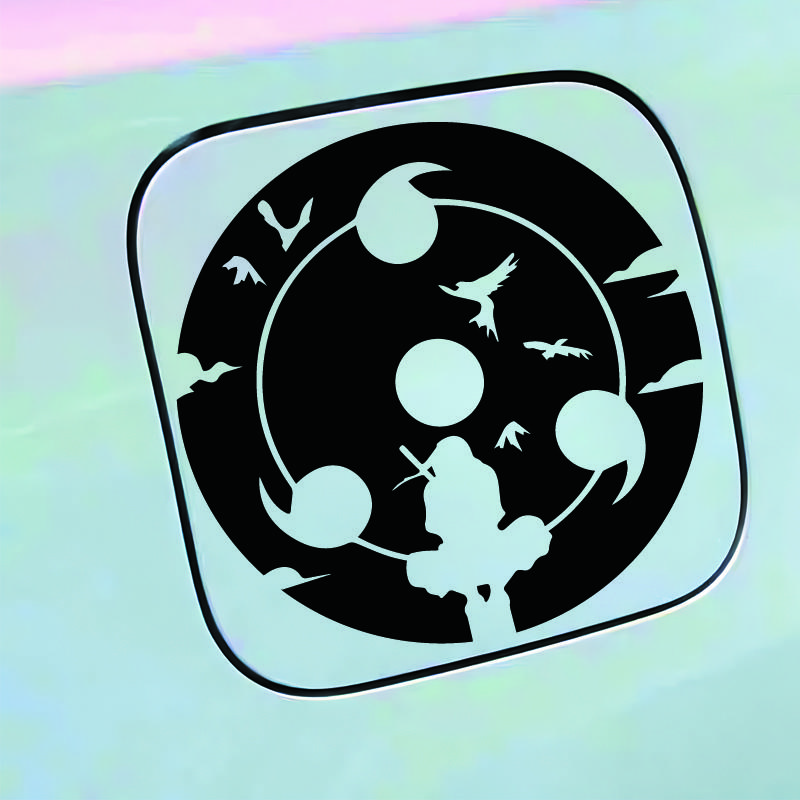 Anime Uchiha Itachi Decal, Sharingan Pattern Waterproof Sticker, Creative Fashion Accessories for Car Truck Auto Styling