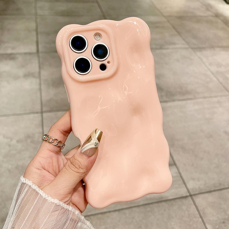 Ins 3D Clouds Waves Dopamine Color TPU Phone Case For For Iphone 17 Air 16 1 14 Plus 13 12 11 Pro Max Soft Shockproof Back Cover