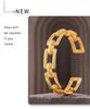 18k Gold-Plated Geometric Hollow Chain Open Bracelet
