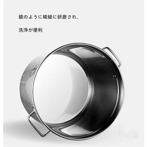 Stainless Steel Stockpot, 20cm-50cm, with Lid, Suitable for Stewing, Induction Cooking, Soup, Curry, and Other Dishes. Suitable for Home Use.