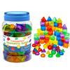 Children Montessori Education Math Toys 3D Geometric Solids Shapes Color Sorting Colorful Letters Numbers Learning Teaching Aids
