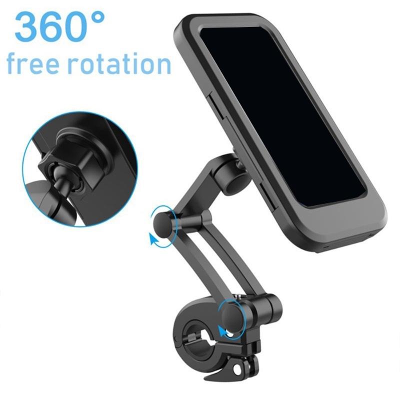 Universal Motorcycle Phone Holder Waterproof Not Vibration Handlebar Mobile Phone Mount Adjustable Height for Bicycles