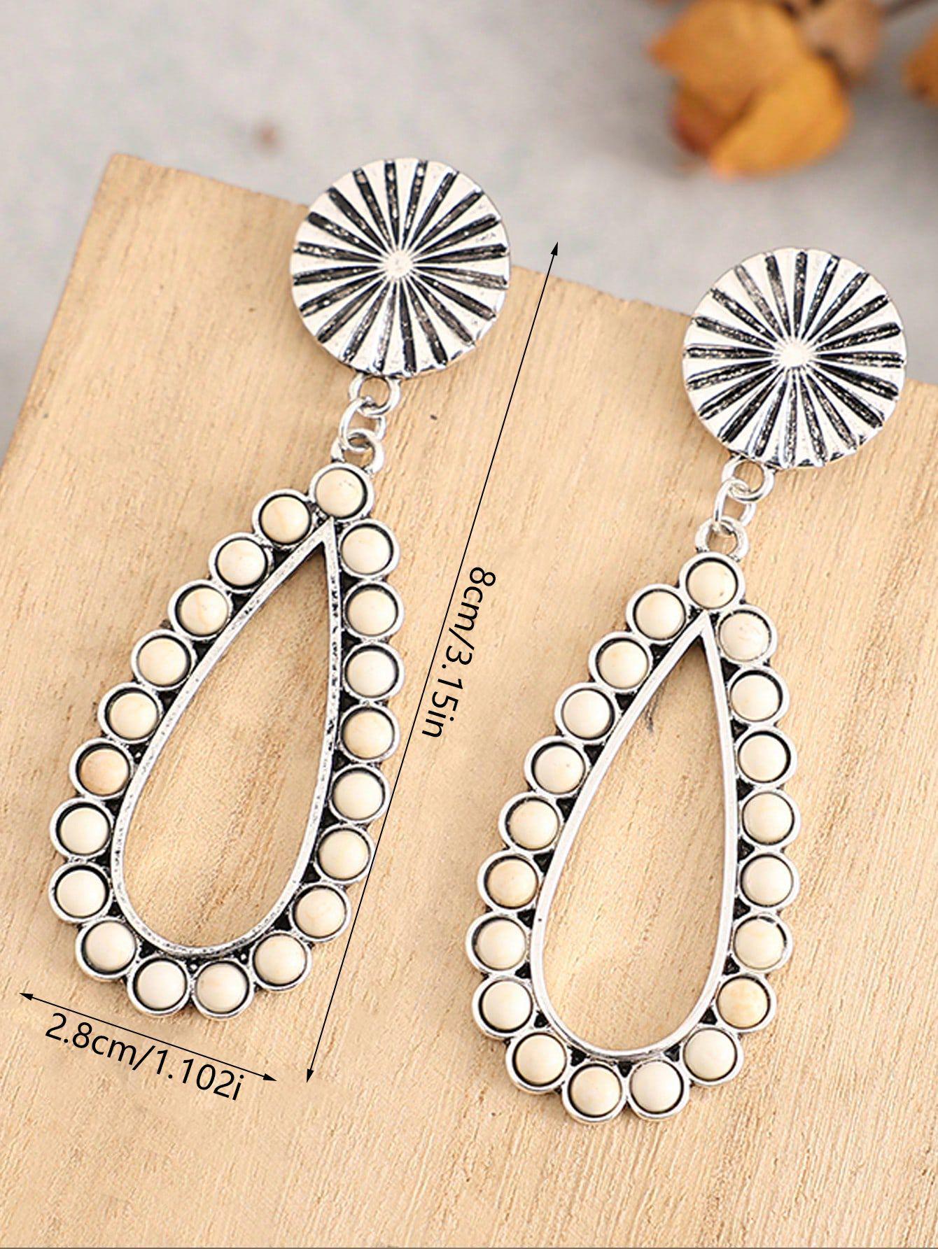 Exclusive Ethnic Zinc Alloy Earrings - Light Luxury, High-End Style 925 Silver серебряный серый