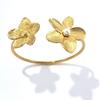 Fashion Flower Cuff Bracelet Gold Color Open Arm Bangle Elegant Vintage Elegant Bangles  Wedding
