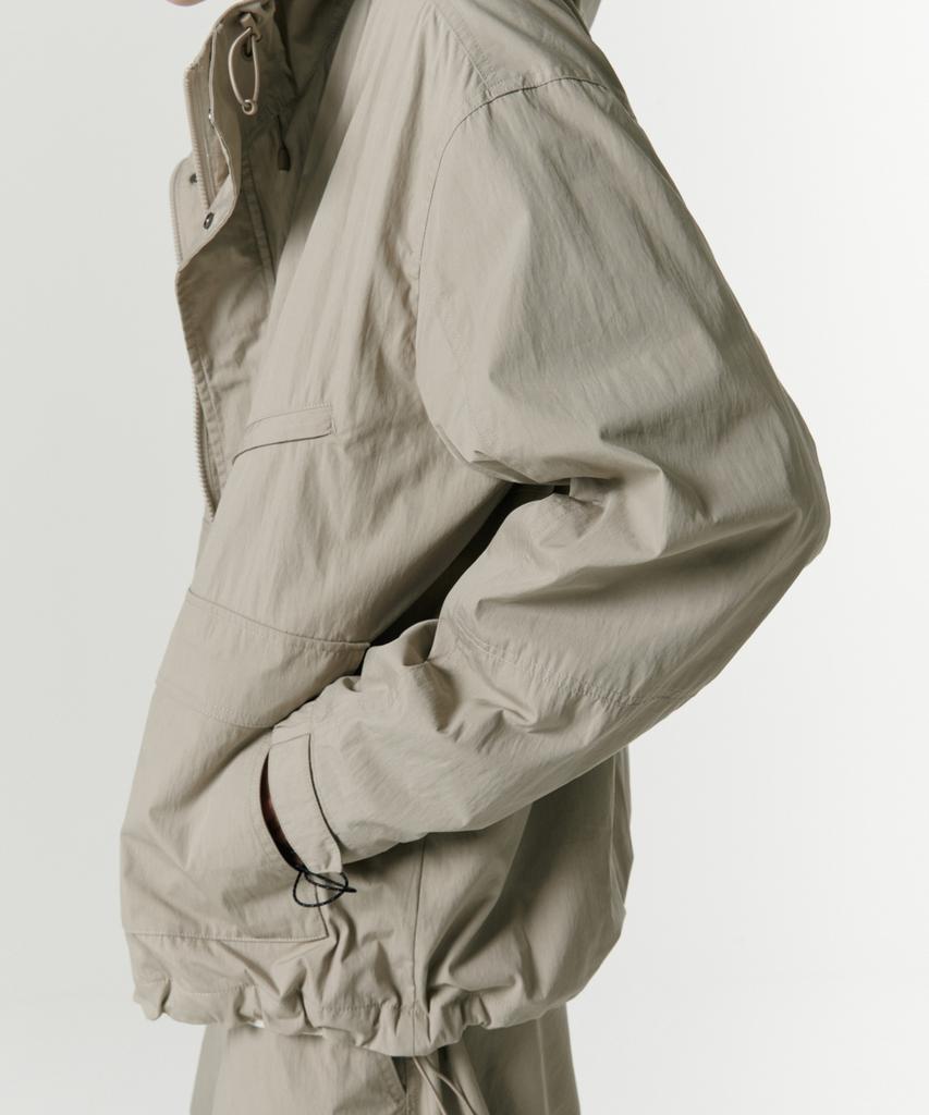 Musinsa Standard [City Leisure] Cn Hooded Windbreaker Jacket [Grayish Beige]