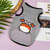1 Pc Summer Breathable Mesh Dog Vest Cute Cartoon Marine Animal Prints Sleeveless T-Shirt Suitable For Small Pet Daily Wear