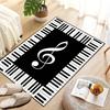 1pc Creative musical note print door blanket stylish piano keyboard carpet suitable for living room bedroom kitchen bathroom