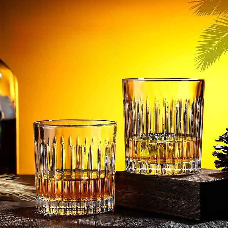 Cocktail Glass Coffee Cup Latte Mocha Mugs Cafe Exquisite Glassware Whiskey Glass Creative Drinkware Nordic Striped Glass Cup