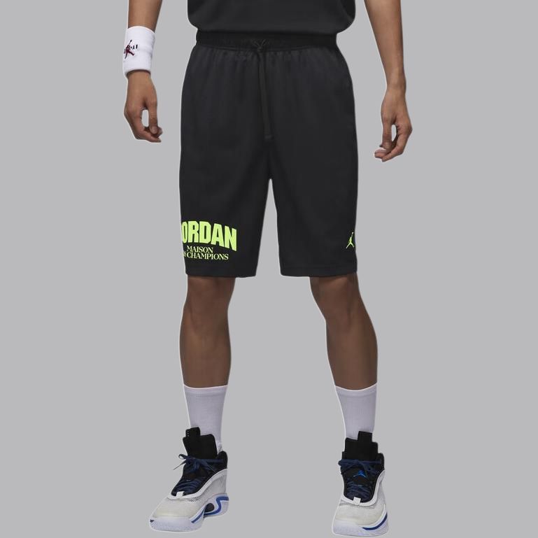 Jordan Sport Dri-FIT Comfortable Lightweight Mesh Breathable Quick-Dry Basketball Shorts Men Shorts Black FZ9986-010