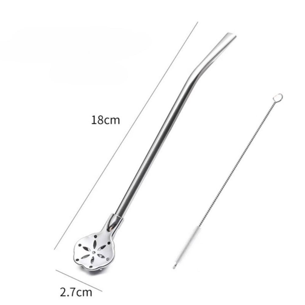 2/4Pcs Bombilla Gourd Yerba Mate Filter Easy Cleaning 2 IN 1 Straw Spoon Tea Filter Bar Accessories