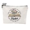 Travel Essentials Bag Cosmetic Teacher Theme Compact Toiletry Portable Zipper Close Storage for And Dressing Table Handbag Organizer