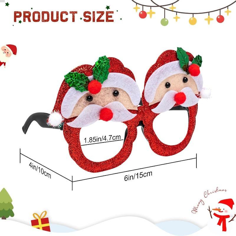 St. Patrick's Day Christmas Glasses, Glitter Party Glasses Frames St. Patrick's Day Ornaments For Photo Booth Props